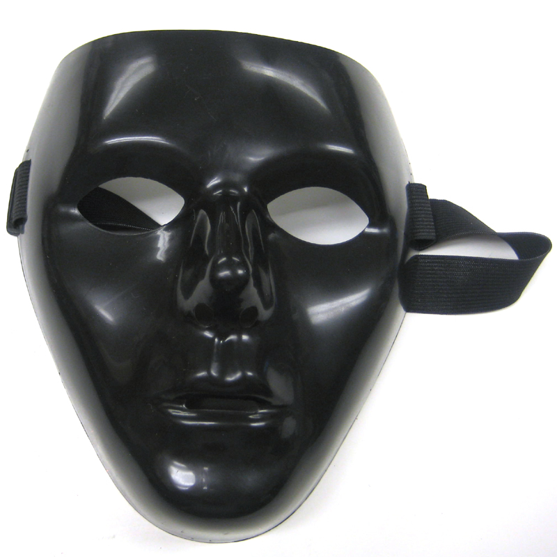 Buy Promo Plastic Solid Black Full Face Mask SALE - Cappel's
